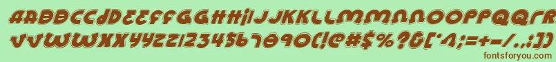 LionelAcademyitalic Font – Brown Fonts on Green Background
