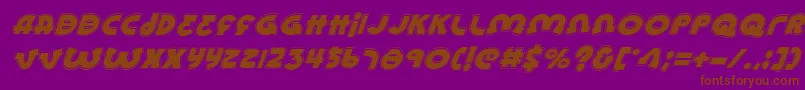 Czcionka LionelAcademyitalic – brązowe czcionki na fioletowym tle