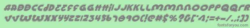 LionelAcademyitalic Font – Gray Fonts on Green Background