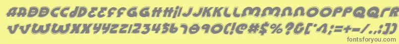 LionelAcademyitalic Font – Gray Fonts on Yellow Background