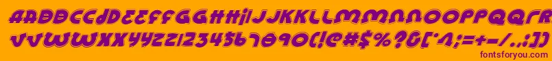 LionelAcademyitalic Font – Purple Fonts on Orange Background