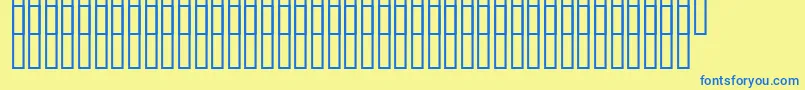 UzstroenieZdanie Font – Blue Fonts on Yellow Background