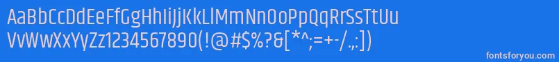 Шрифт KhandRegular – розовые шрифты на синем фоне