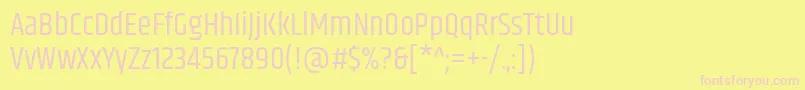 KhandRegular Font – Pink Fonts on Yellow Background