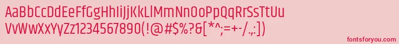 KhandRegular Font – Red Fonts on Pink Background