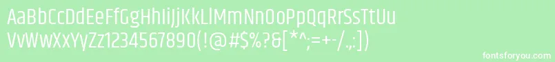 フォントKhandRegular – 緑の背景に白い文字