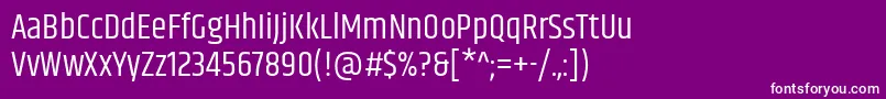 フォントKhandRegular – 紫の背景に白い文字