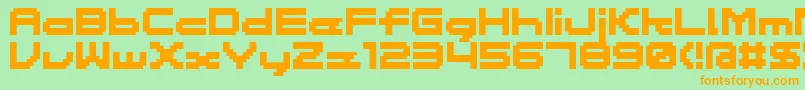 Massia Font – Orange Fonts on Green Background