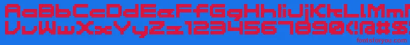 Massia Font – Red Fonts on Blue Background