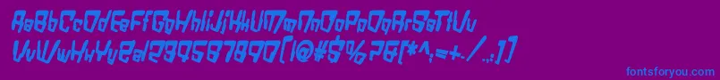 VtcBadDatatripBoldItalic Font – Blue Fonts on Purple Background