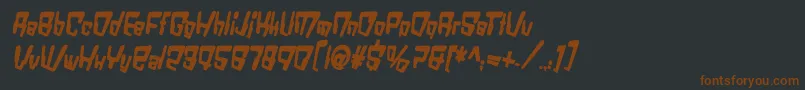 VtcBadDatatripBoldItalic Font – Brown Fonts on Black Background