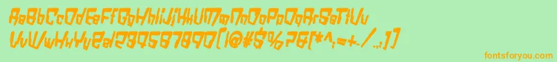 VtcBadDatatripBoldItalic Font – Orange Fonts on Green Background