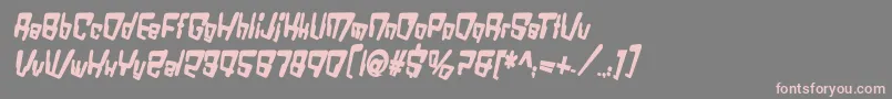 VtcBadDatatripBoldItalic Font – Pink Fonts on Gray Background