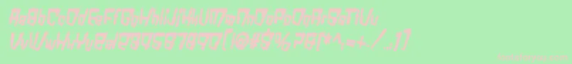 VtcBadDatatripBoldItalic Font – Pink Fonts on Green Background