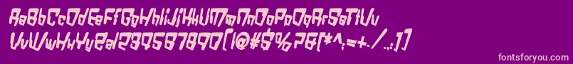 VtcBadDatatripBoldItalic Font – Pink Fonts on Purple Background