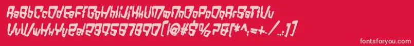 VtcBadDatatripBoldItalic Font – Pink Fonts on Red Background