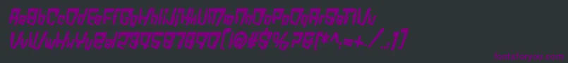 フォントVtcBadDatatripBoldItalic – 黒い背景に紫のフォント