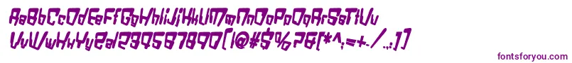 VtcBadDatatripBoldItalic Font – Purple Fonts on White Background