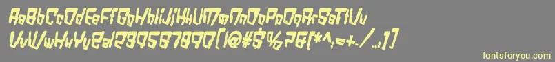 VtcBadDatatripBoldItalic Font – Yellow Fonts on Gray Background