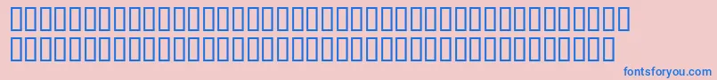 フォントSansserifBold – ピンクの背景に青い文字