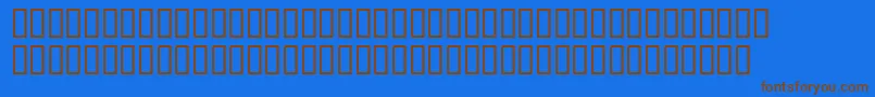 フォントSansserifBold – 茶色の文字が青い背景にあります。