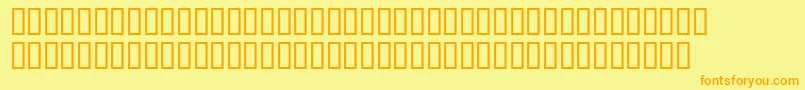 SansserifBold-fontti – oranssit fontit keltaisella taustalla