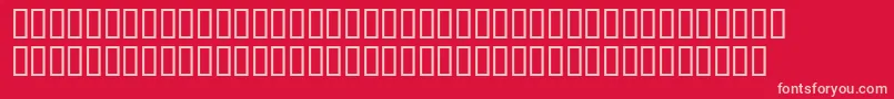 SansserifBold-fontti – vaaleanpunaiset fontit punaisella taustalla