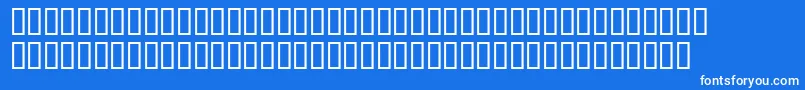 SansserifBold-fontti – valkoiset fontit sinisellä taustalla