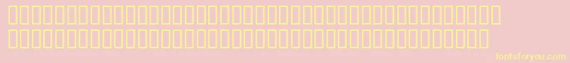 SansserifBold-fontti – keltaiset fontit vaaleanpunaisella taustalla