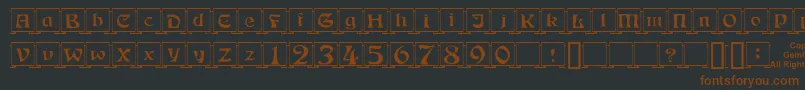 Шрифт Fanfold – коричневые шрифты на чёрном фоне