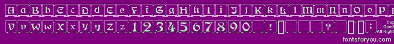 Шрифт Fanfold – зелёные шрифты на фиолетовом фоне
