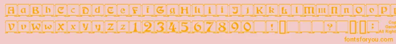 Fanfold Font – Orange Fonts on Pink Background