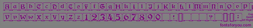 Шрифт Fanfold – фиолетовые шрифты на сером фоне