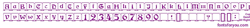 Шрифт Fanfold – фиолетовые шрифты