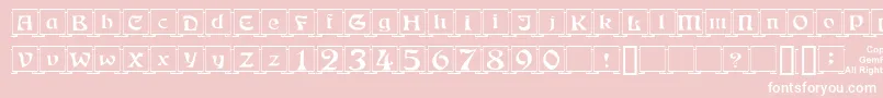 Fanfold Font – White Fonts on Pink Background