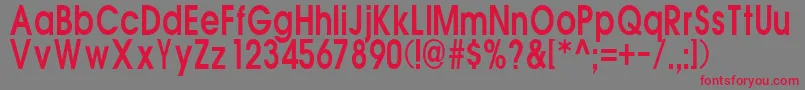 AcBlock Font – Red Fonts on Gray Background