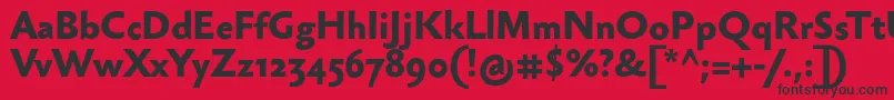 SebastianmediumBold Font – Black Fonts on Red Background