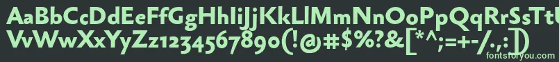SebastianmediumBold-fontti – vihreät fontit mustalla taustalla