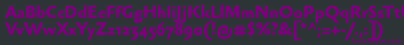 Czcionka SebastianmediumBold – fioletowe czcionki na czarnym tle