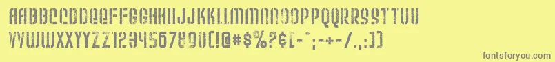 フォントWeltu – 黄色の背景に灰色の文字