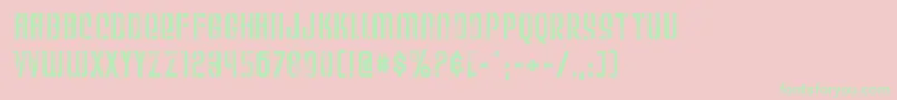 Czcionka Weltu – zielone czcionki na różowym tle