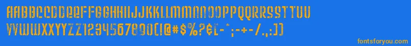fuente Weltu – Fuentes Naranjas Sobre Fondo Azul