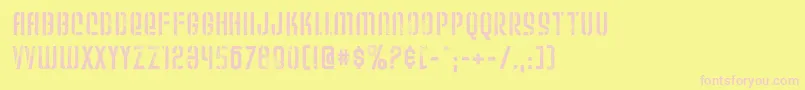 Weltu Font – Pink Fonts on Yellow Background