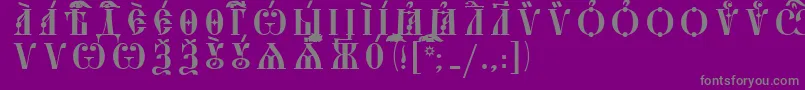 fuente StarouspenskayaCapsIeucsSpacedout – Fuentes Grises Sobre Fondo Morado