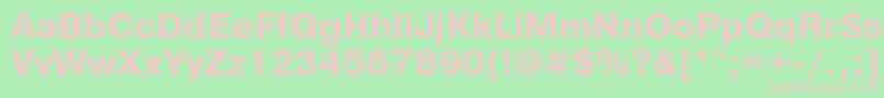 PragmaticatttBold Font – Pink Fonts on Green Background