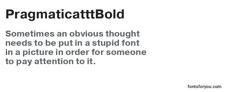 フォントPragmaticatttBold