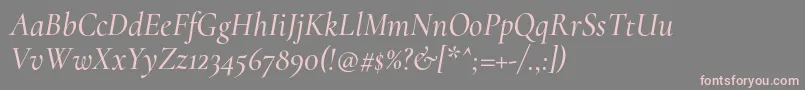 CormorantMediumitalic Font – Pink Fonts on Gray Background