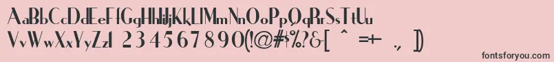 IronickNormal Font – Black Fonts on Pink Background