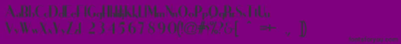 IronickNormal Font – Black Fonts on Purple Background