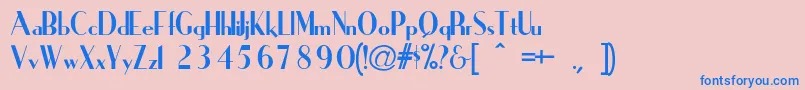 フォントIronickNormal – ピンクの背景に青い文字